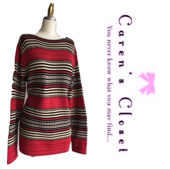 Ralph Lauren Sweaters - Ralph Lauren Navajo Striped Cotton Sweater